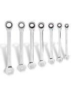 Set de llaves combinadas con matraca 7 pzs