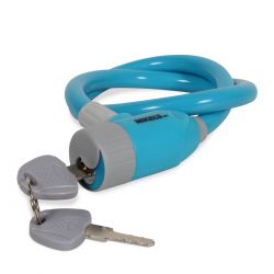 Cable candado flexible azul