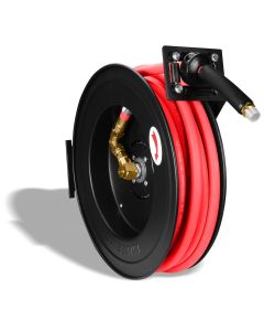Carrete de acero con manguera 3/8” sistema retráctil 15 m