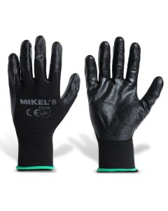 Guantes para trabajo de nylon con espuma de nitrilo (M)