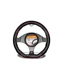 Cubrevolante de Piel Negro Forma D - frente