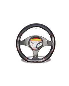 Cubrevolante de Piel Negro Forma D - frente