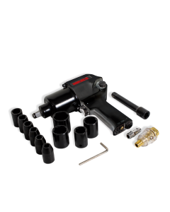 Pistola de impacto neumática (1/2”, 529 lb/ft) con dados
